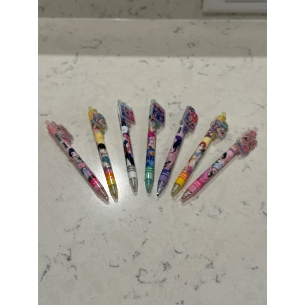 Anime Character Demon Hunter Pens Set of 7 Kawaii Cute‎ Drawing Writing